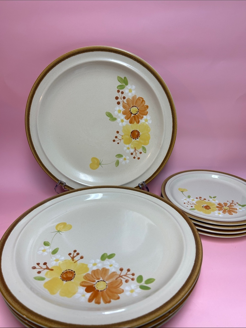 Stonecrest 1970's dinnerware Andre Ponche Collection 215 Automne glory set 8 pcs
